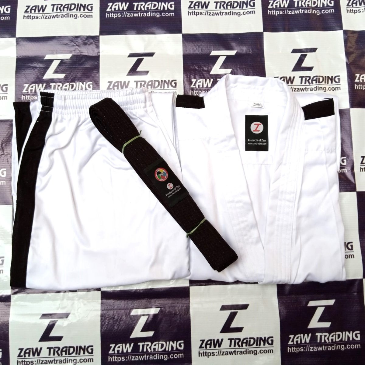 zaw karate gi with black stripe2