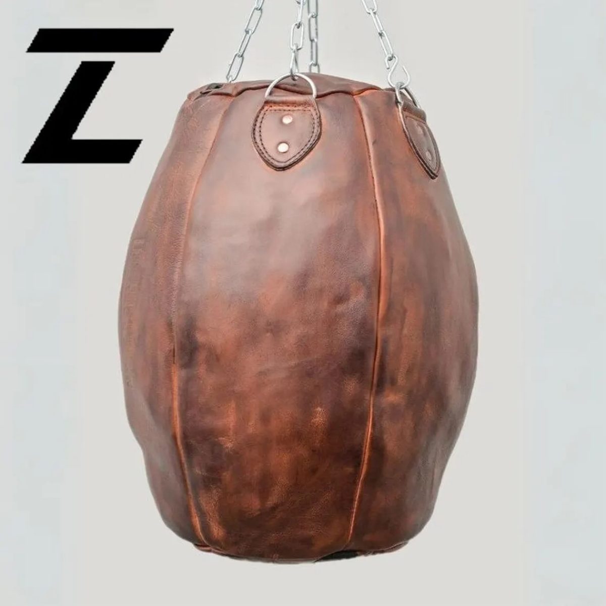 ◆BADBLOOD Perforated Leather Gym Sack◆ Hand made vintage Style Cowhide Leather wrecking gladiator