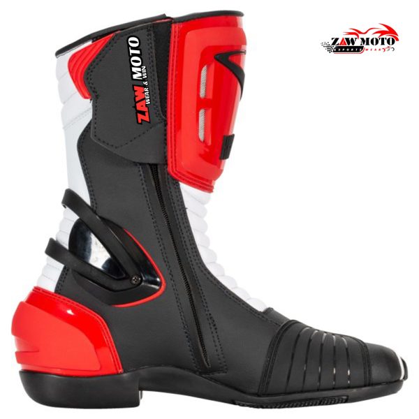 zaw moto red boot